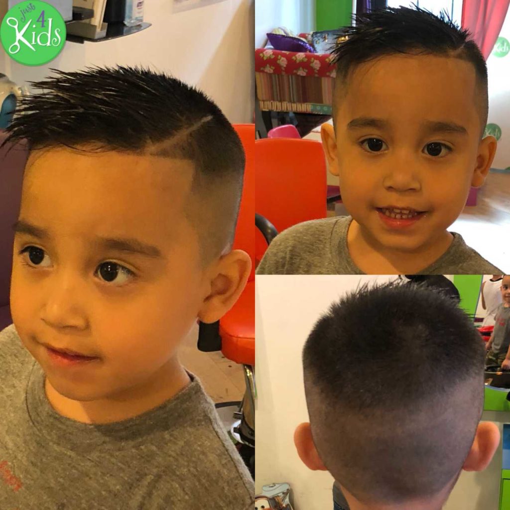J4K Top Kids Hairstyles 2018 - Back to School - Best Short Hairstyles for Boys - Short Haircuts for Boys - Spiky Side Swept Fade with Hard Part